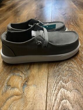 Reef Kid’s Gray Canvas Slip-On Loafers